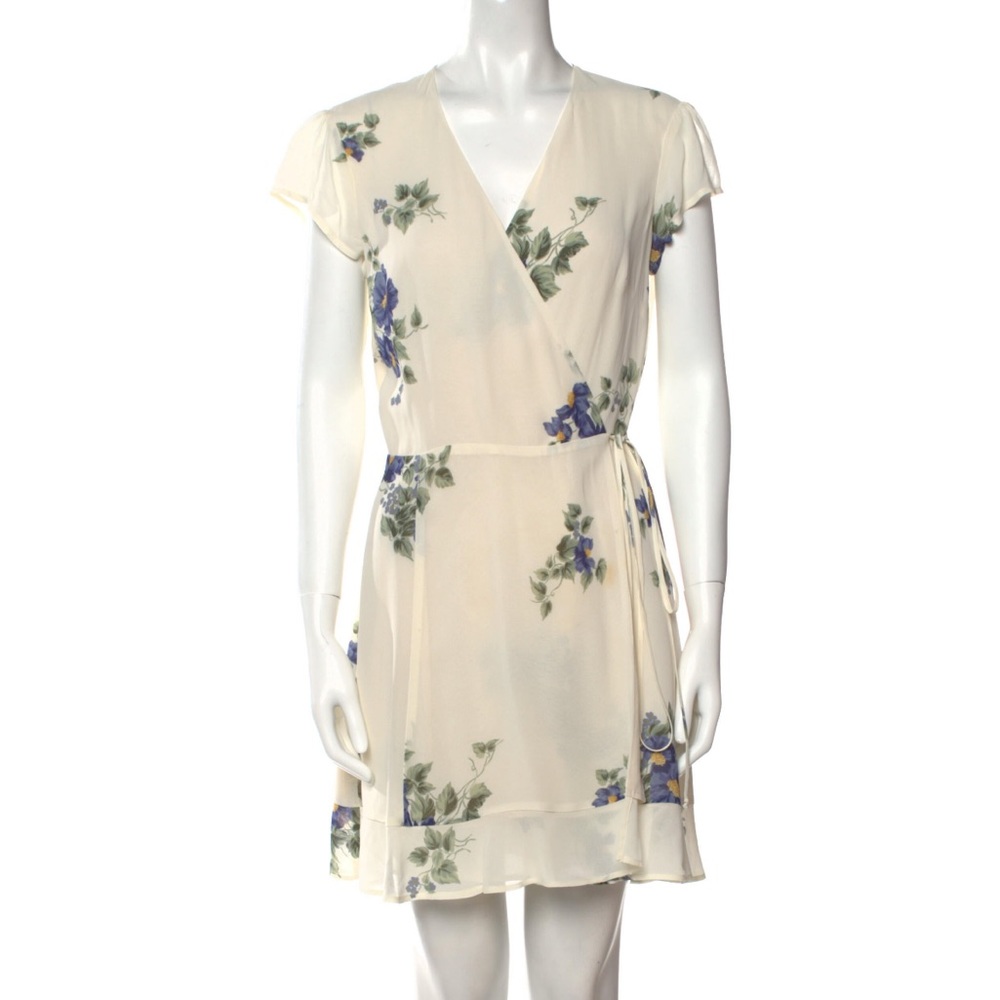 Reformation floral wrap dress